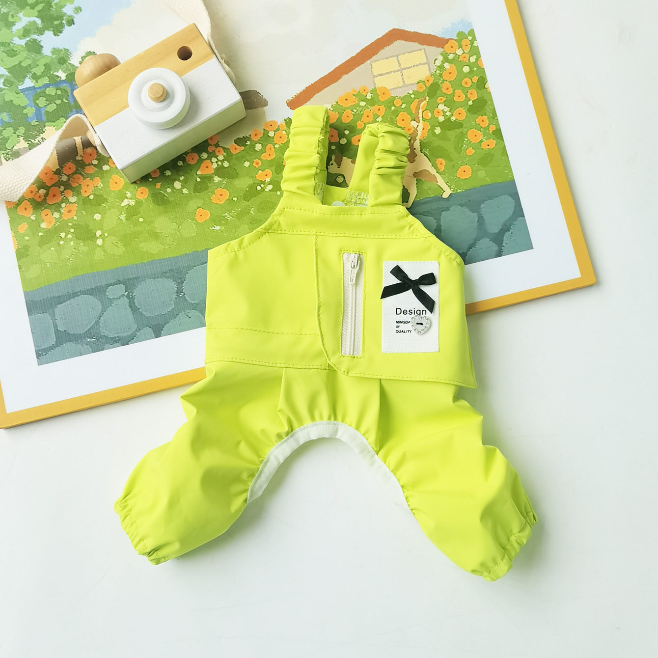 Sun Protection Bow Decor Breathable Dog Jumpsuits
