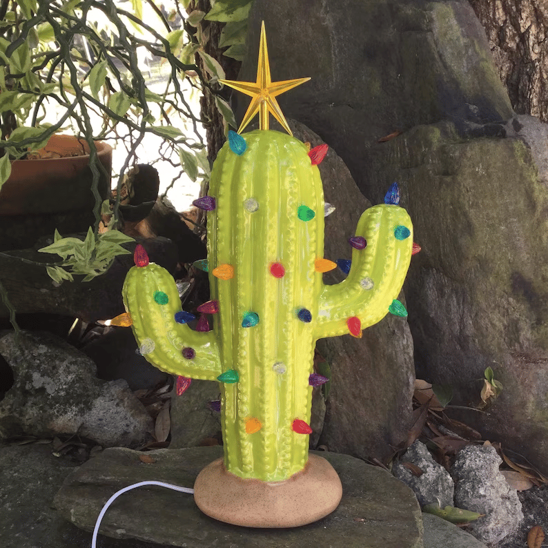 🌵Vintage Christmas Luminous Cactus✨