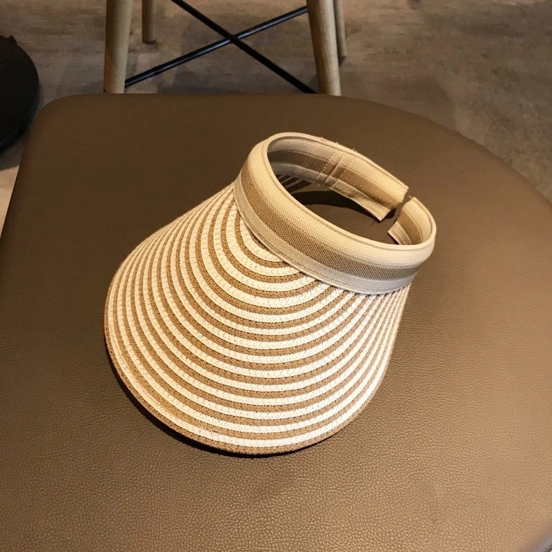Women's Minimalist Color Block Flat Eaves Sun Hat