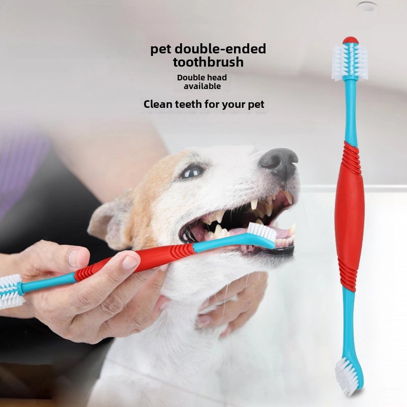 Pet Supplies Pet Toothbrush Double-headed Dog Toothbrush Cat Toothbrush Dog Toothbrush For Pet Oral Cleaning