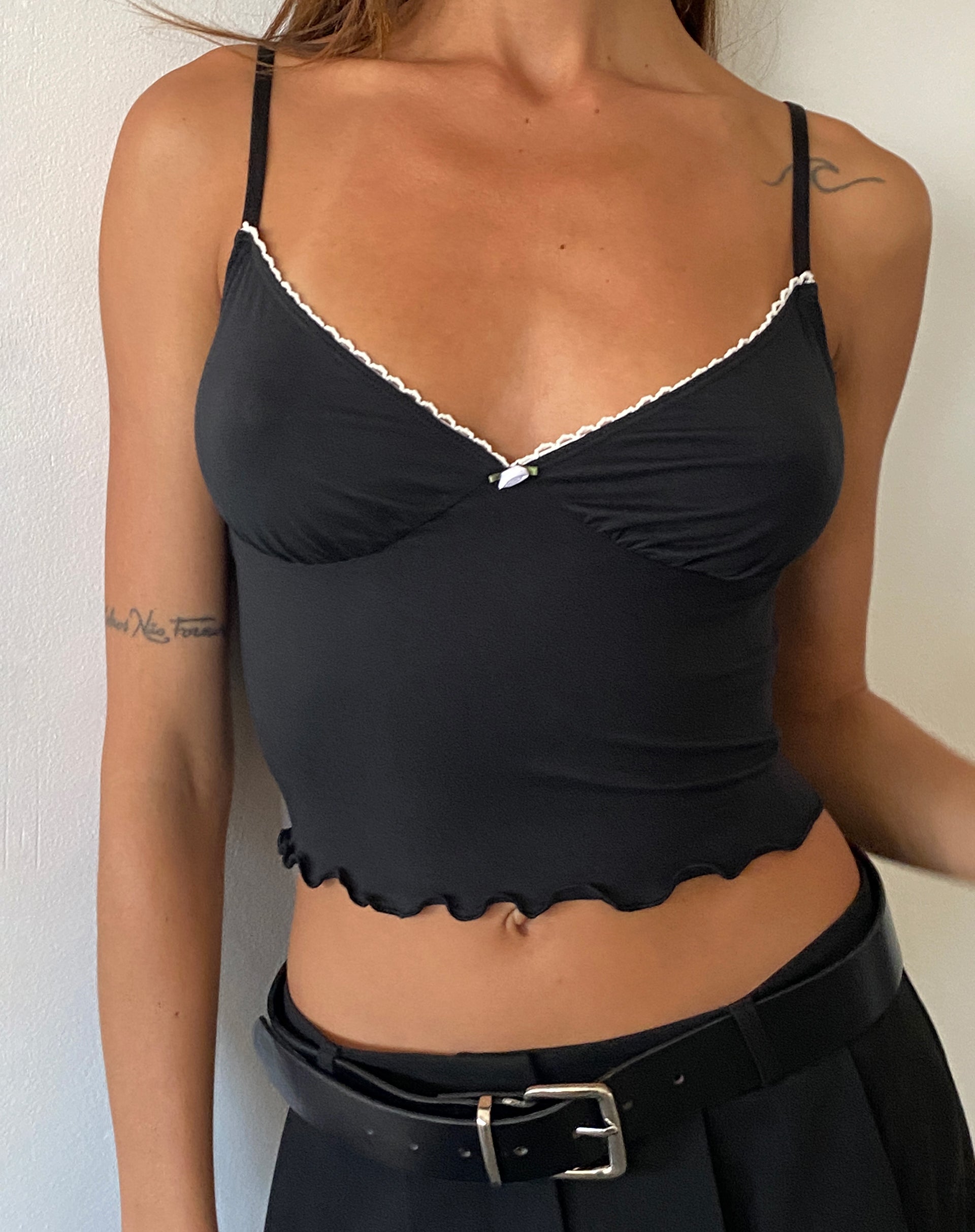 Mia Ballet Cami Top in Black