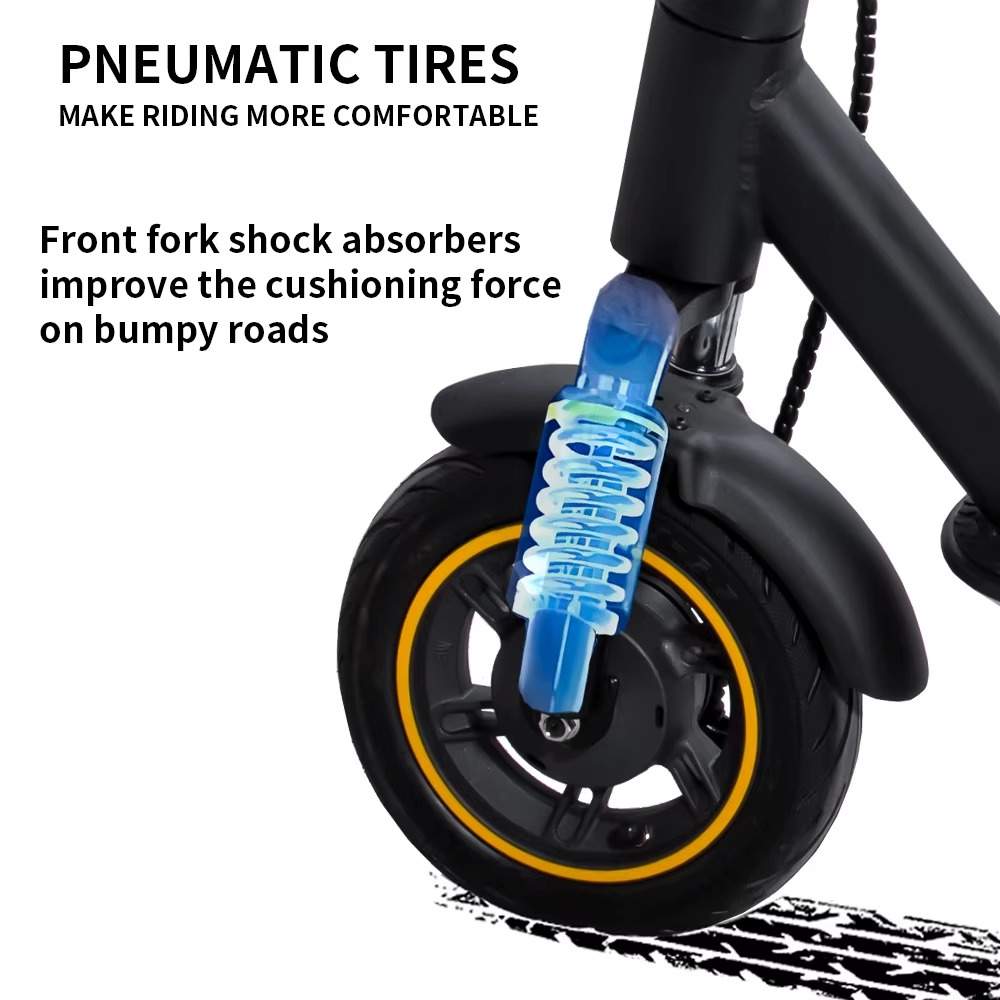 Electric Scooter 500W Powerful Fast Long Range Adult Electric Scooter with App Control Bluetooth Speaker Foldable Commuting