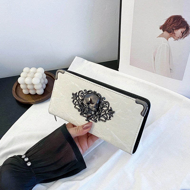 Women's Pu Leather Color Block Retro Classic Style Square Zipper Small Wallets