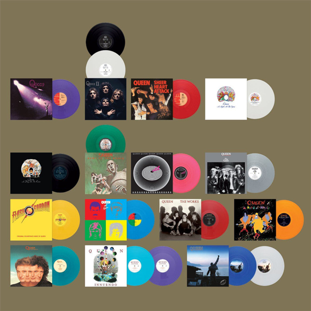 Queen Studio Collection Half-Speed Mastered 180g 18LP Box Set (Colored Vinyl)
