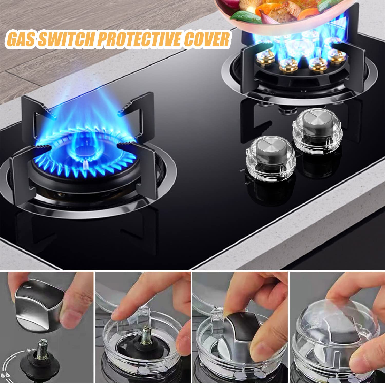 Transparent Gas Stove Knob Cover