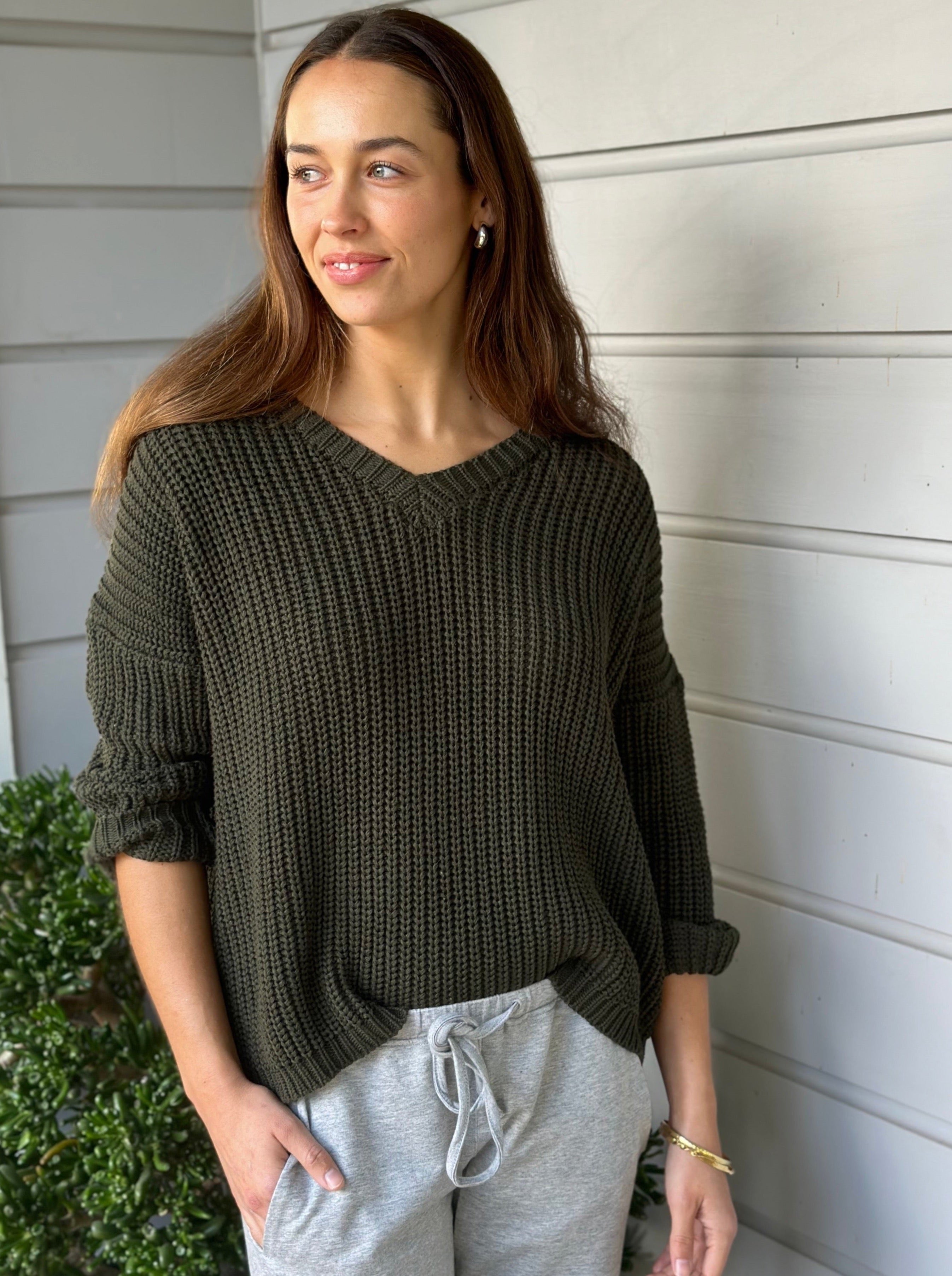 jasper cotton knit - army