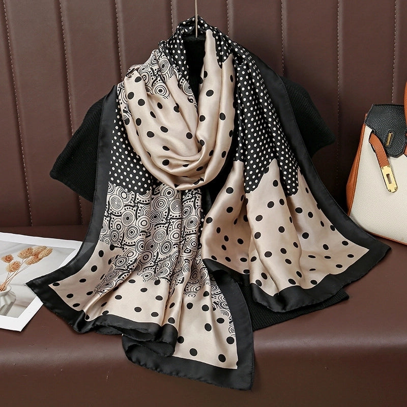 Women's Chinoiserie Paisley Satin Silk Scarf