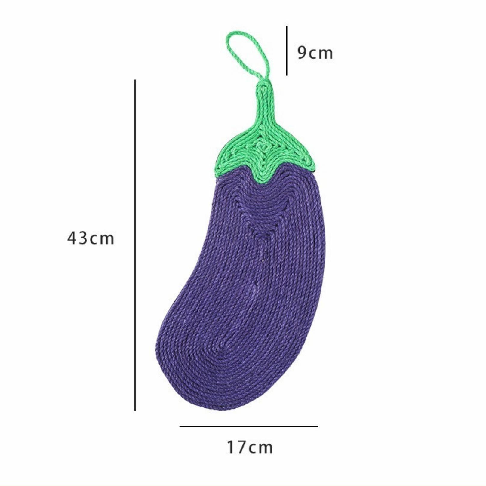 Eggplant shaped Sisal Rope Scratching Mat Cat Scratcher