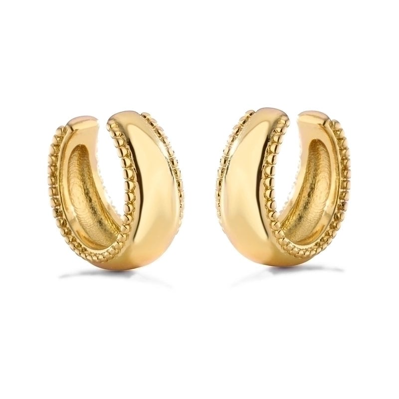1 Pair Ig Style French Style Minimalist Leaves Twist Plating Inlay Copper Zircon 18k Gold Plated Ear Cuffs