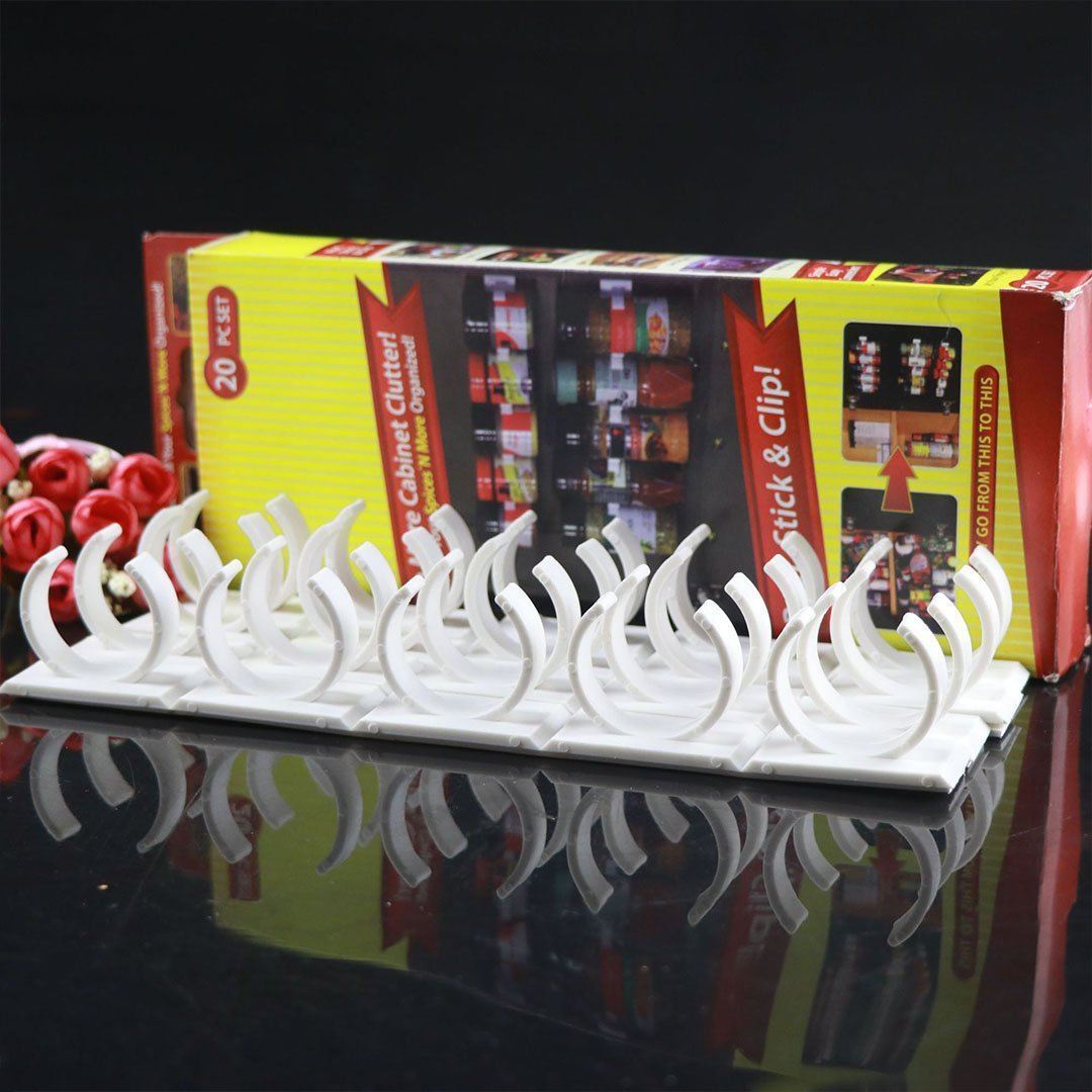 Spice Clips Organizer White 4PCS