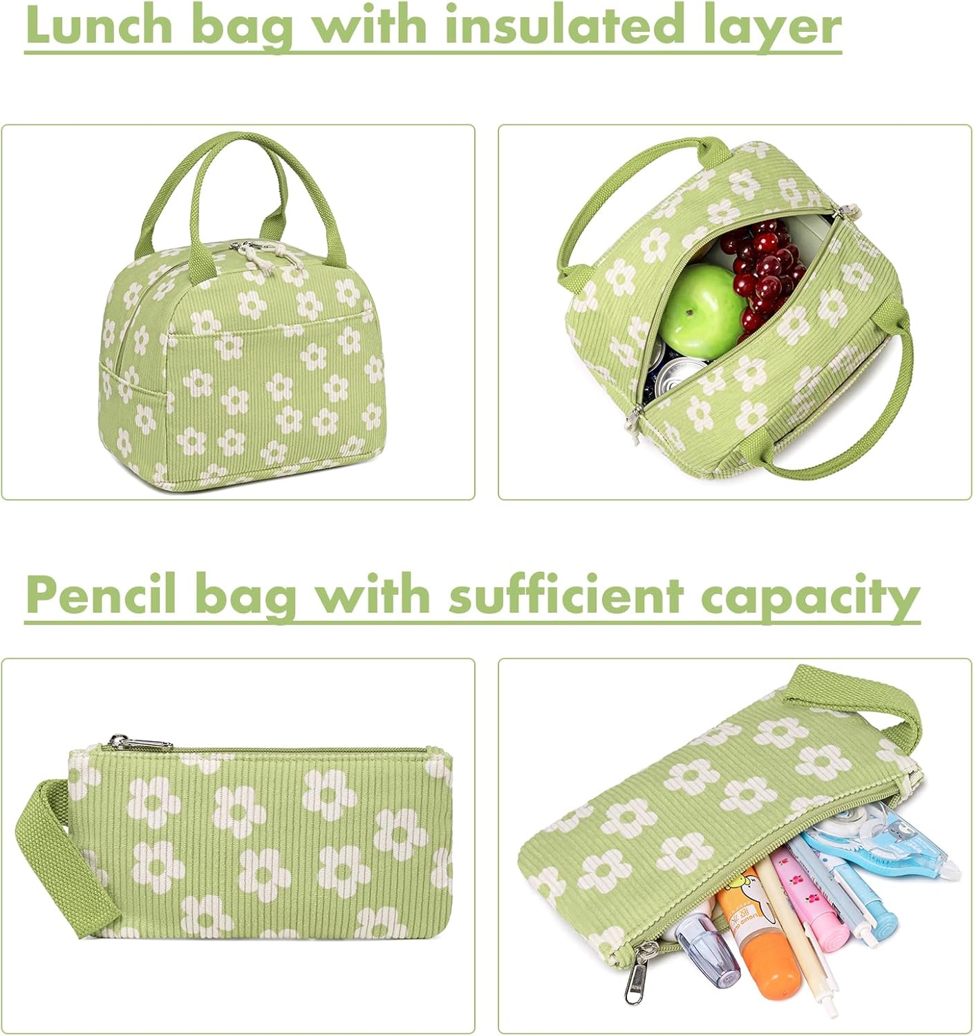 Bluboon School Backpack Teens Girls Boys Kids School Book Bags with Lunch Box Pencil Bag