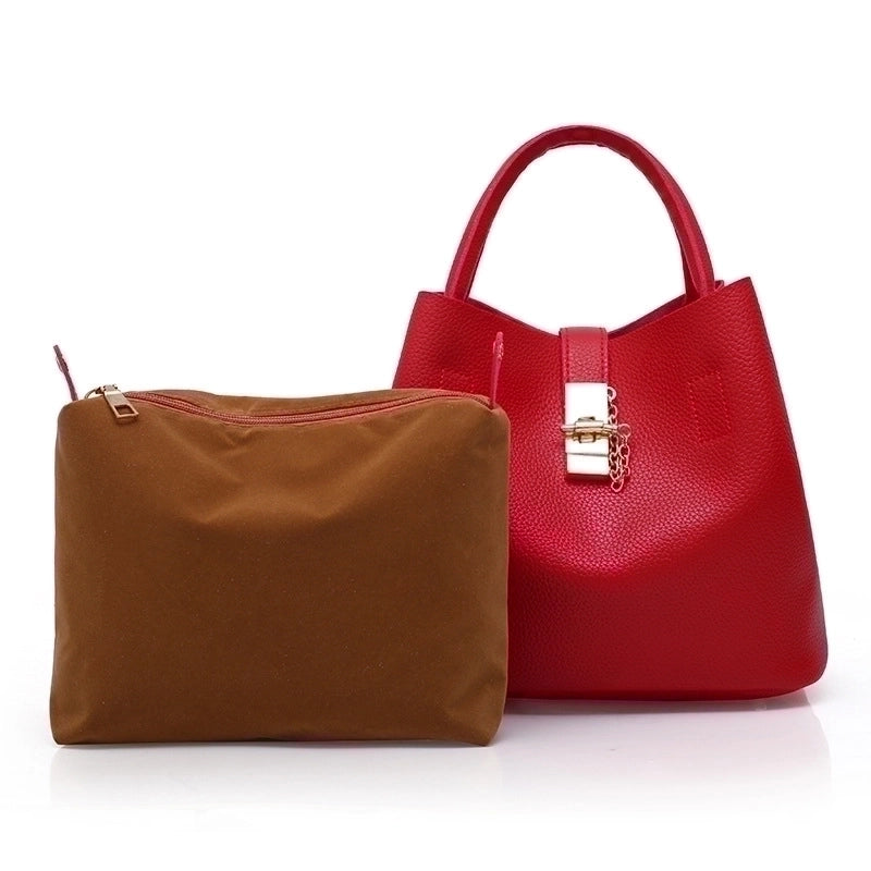 Women's Large Pu Leather Fashion Handbag
