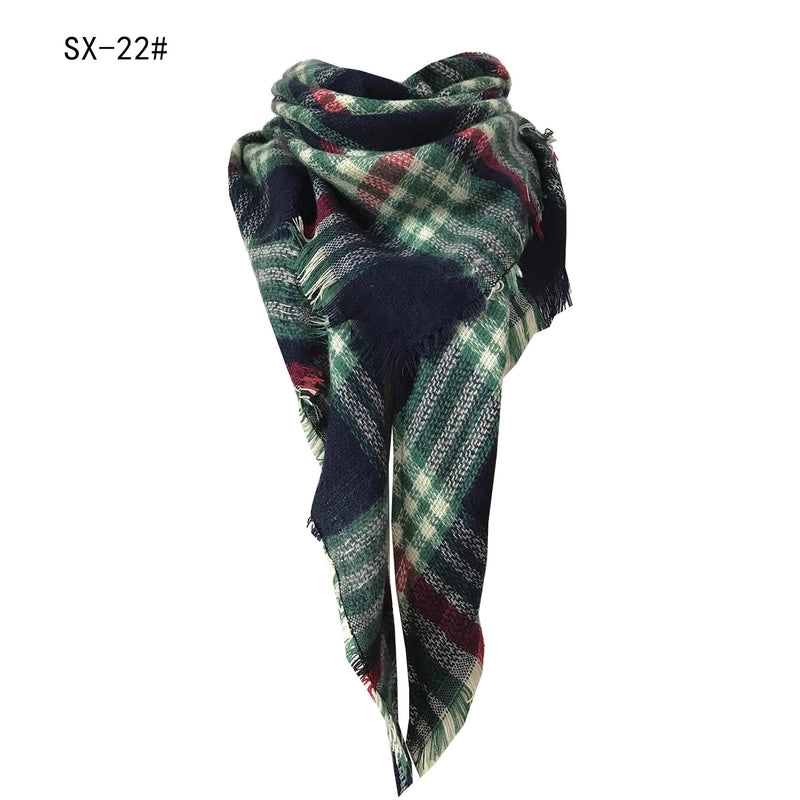 Autumn And Winter Imitation Cashmere Qicaigei Square Scarf Triangular Binder Scarf Women's Neck Warmer Shawl