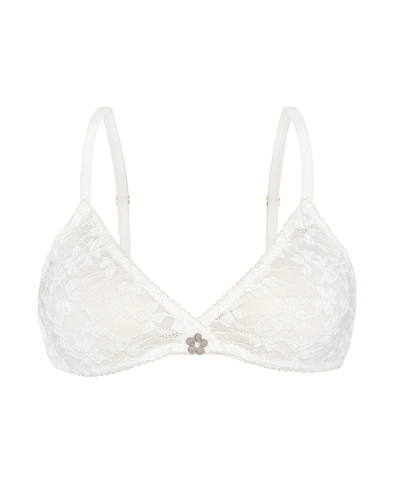 Lunara Bra in Floral Compact Lace Ivory