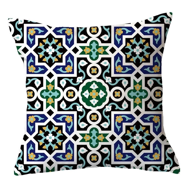 Casual Vacation Color Block Plush Pillow Cases