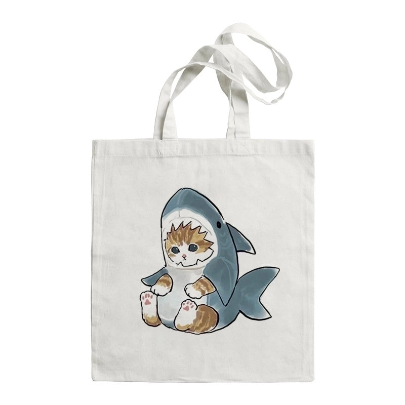 Women's Cute Cat Shark Shopping Bags