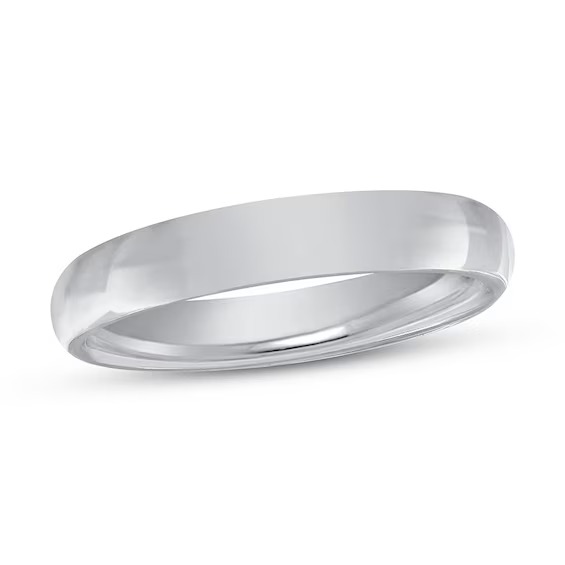 Wedding Band 14K White Gold 6mm