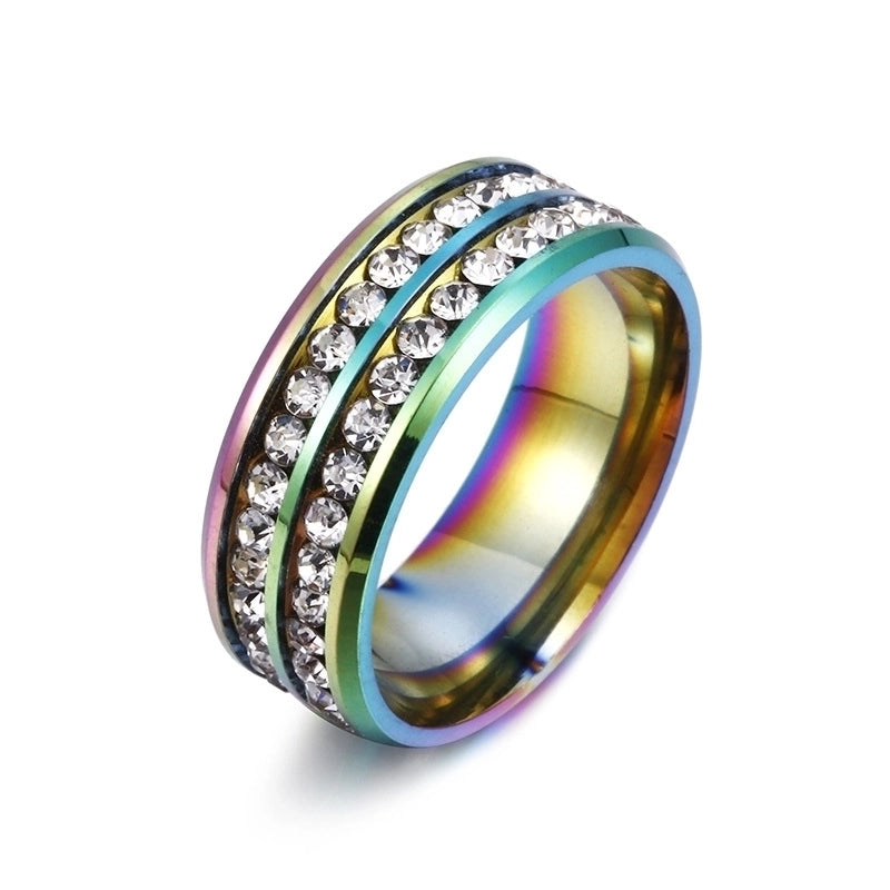 Fashion Geometric 201 Stainless Steel Artificial Gemstones Gold Plated