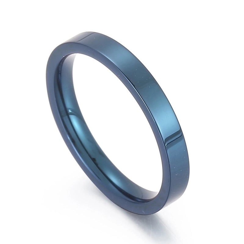Fashion Round Stainless Steel 18K Gold Plated Rings