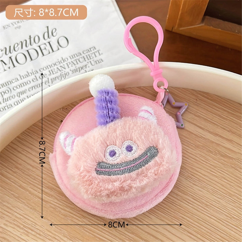 Unisex Animal Capybara Plush Side Zipper Coin Purses