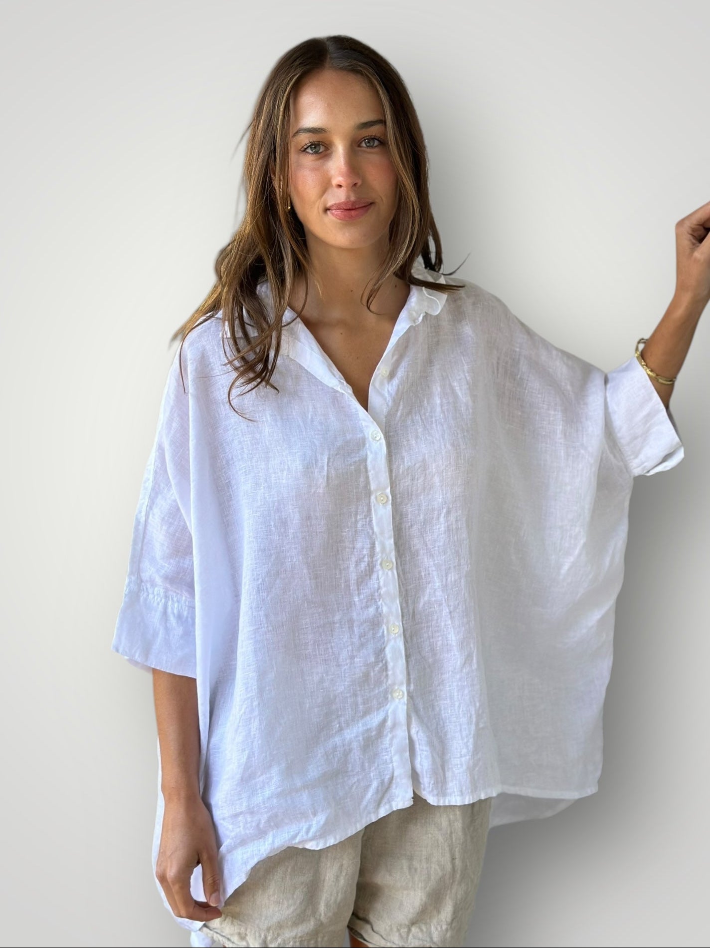 issey shirt - white linen