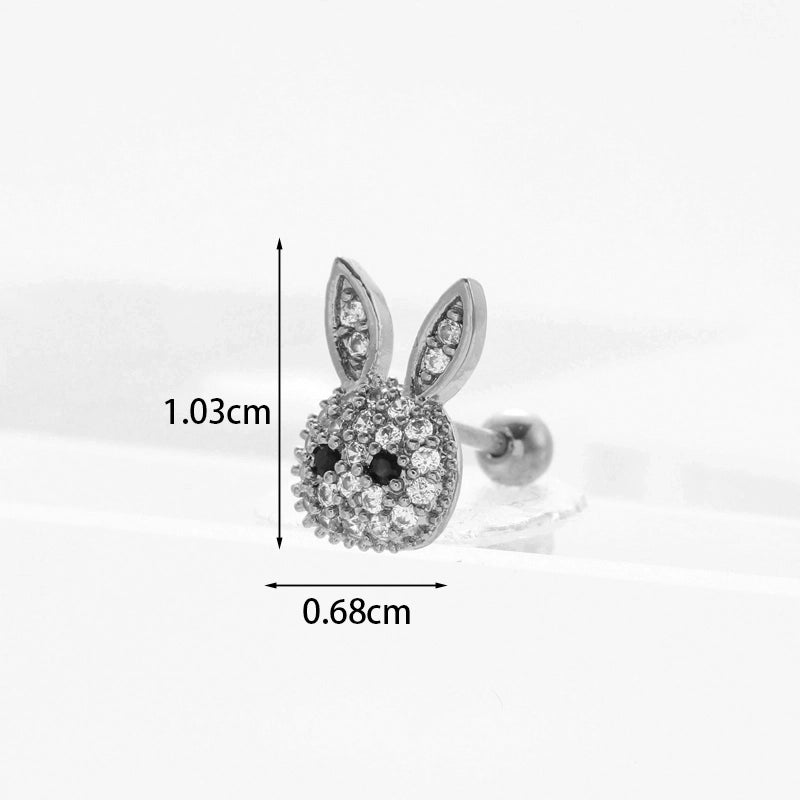 Ear Cartilage Rings & Studs Exaggerated Animal 316L Stainless Steel  Copper