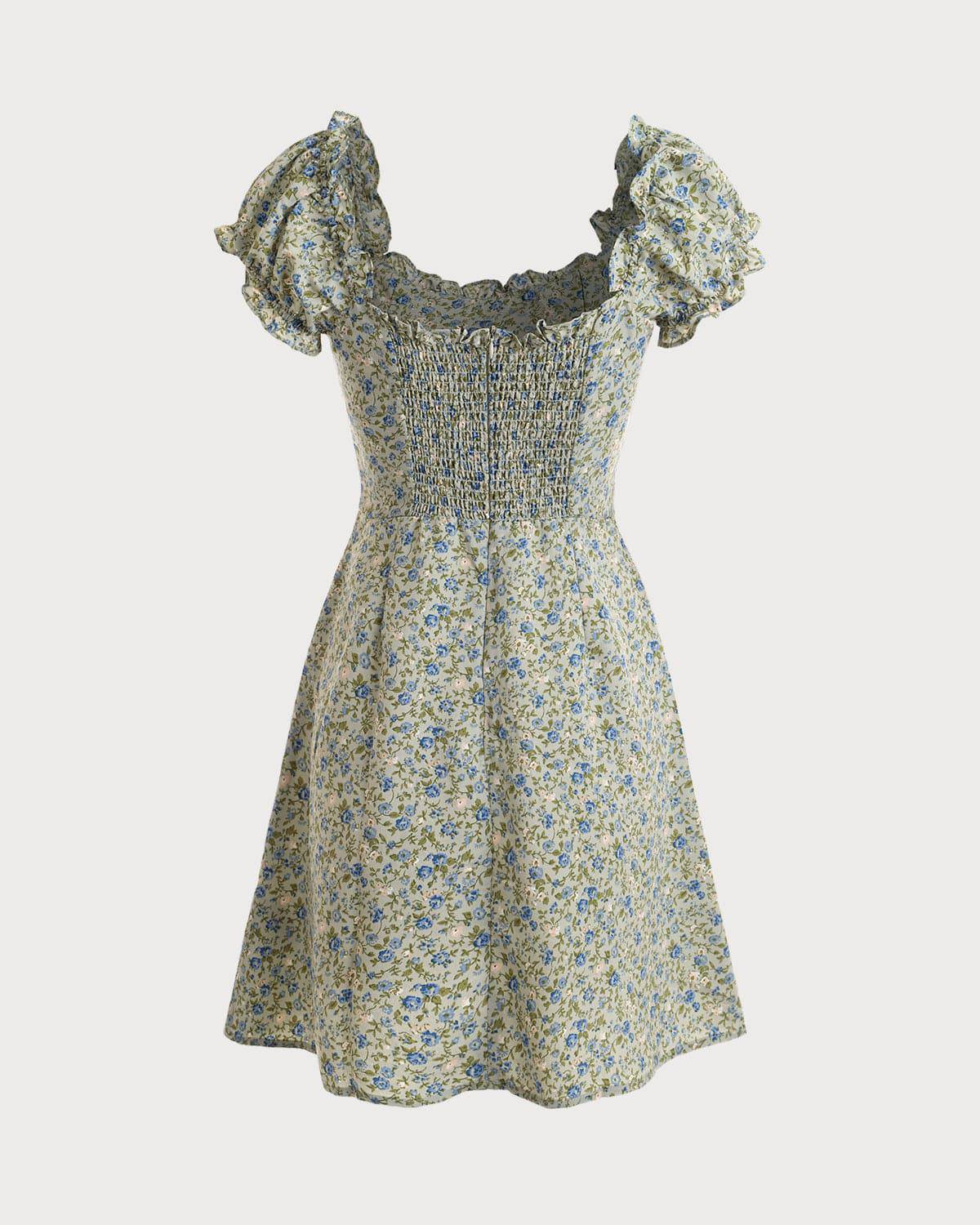 The Ruffle Edge Floral Mini Dress