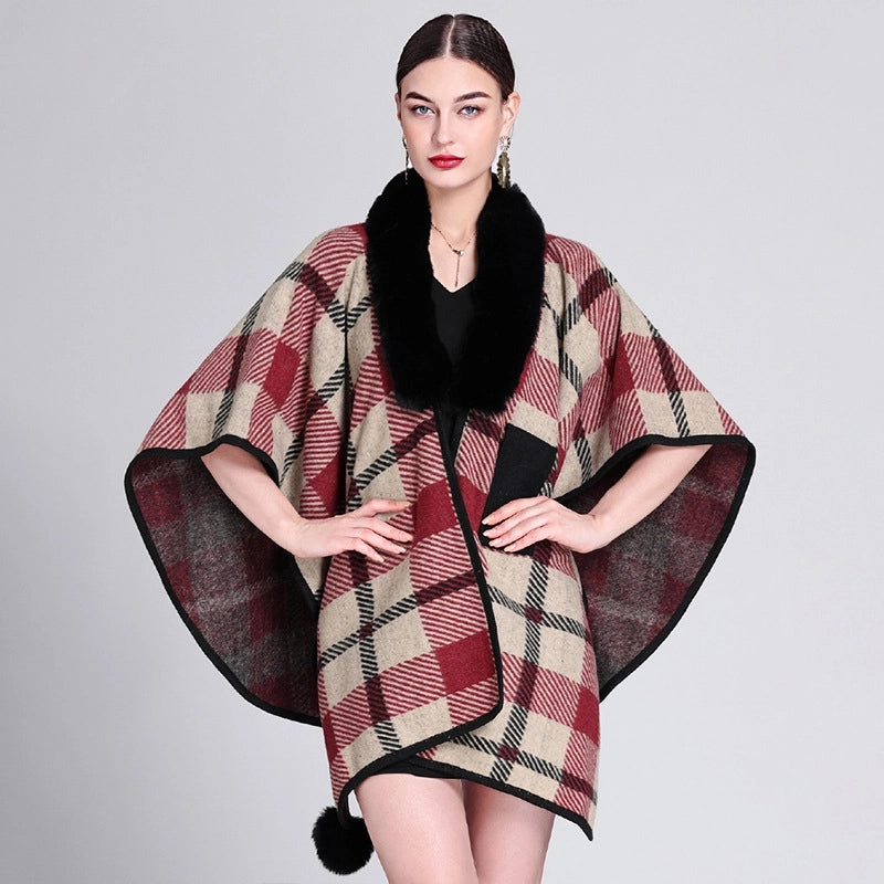 Women's Streetwear Plaid Polyester Shawl