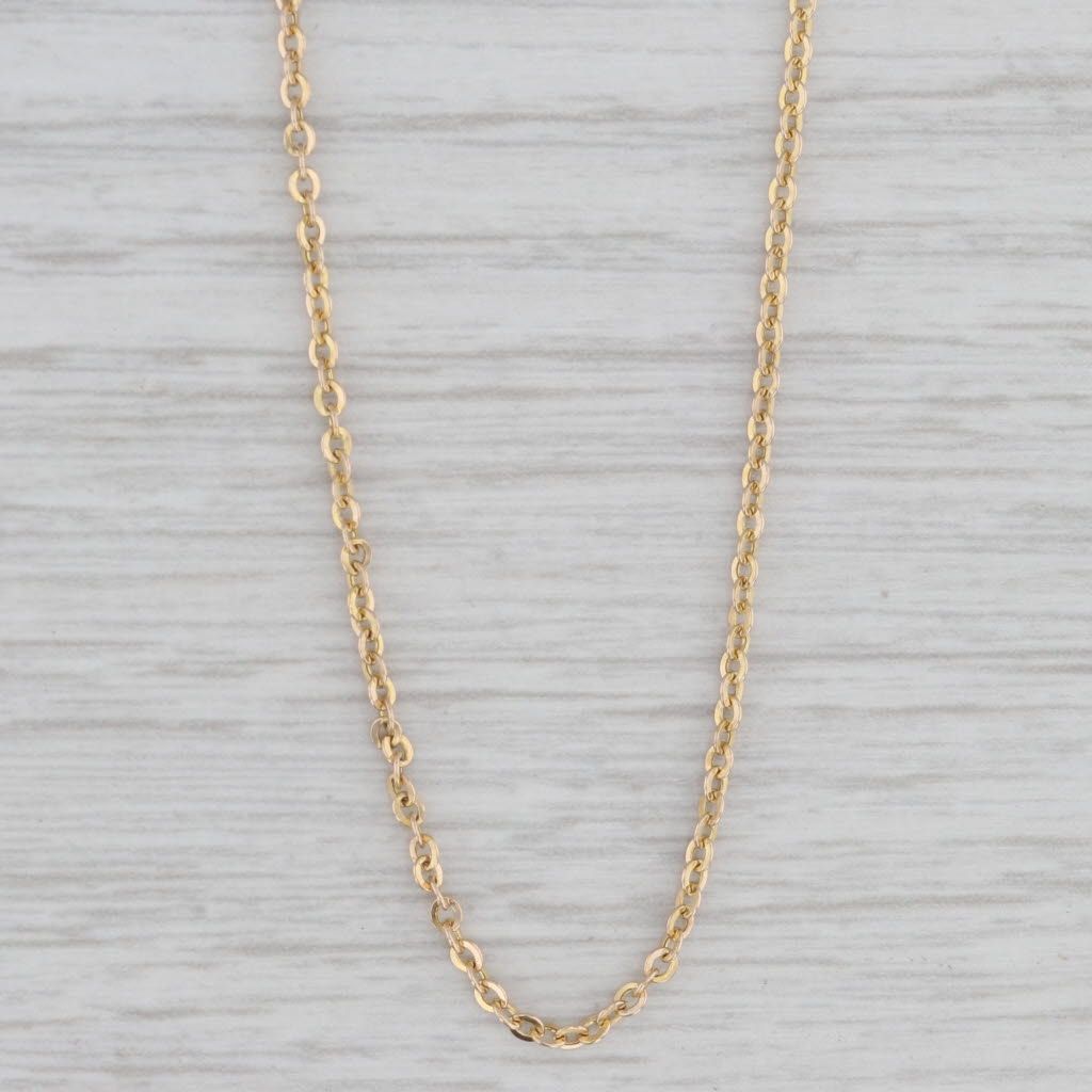Long Cable Chain Necklace 14k Yellow Gold 32 1mm