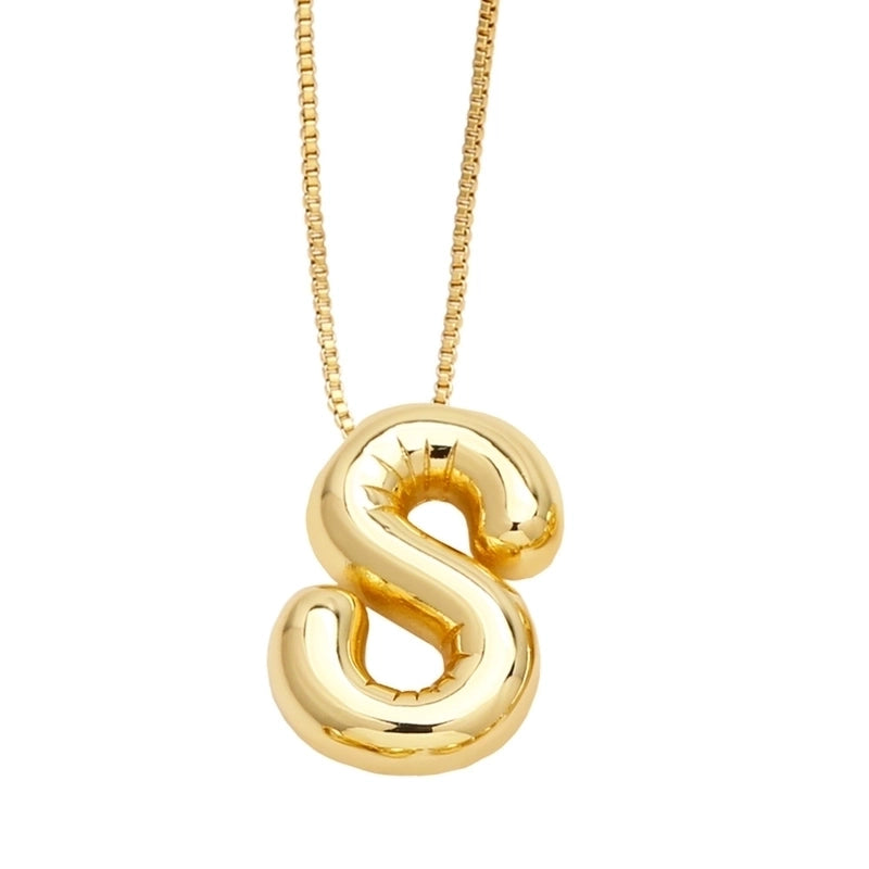 Minimalist Letter Copper Plating Pendant Necklace