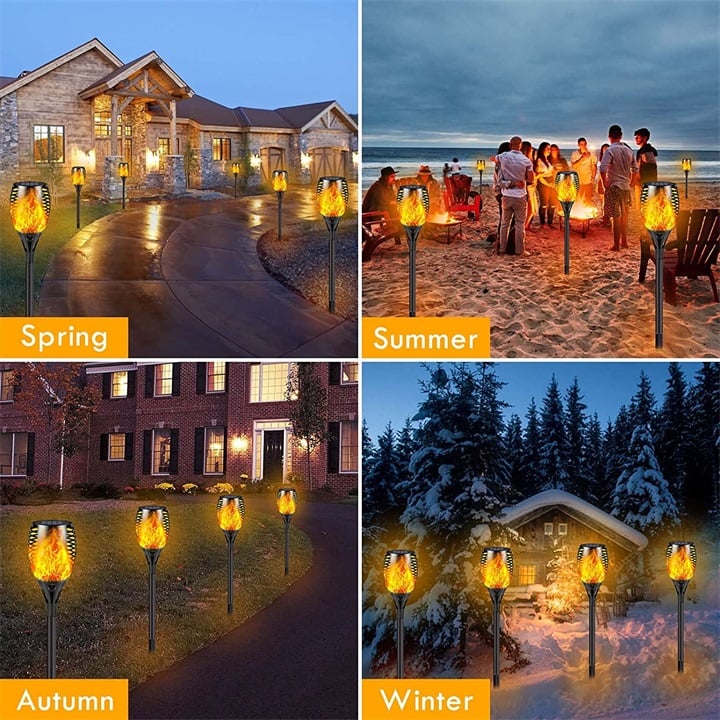 🔥Christmas Sale 60%Off- Solar LED Flame Lights Outdoors