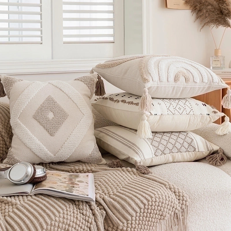 Vacation Solid Color Polyester Cotton Pillow Cases