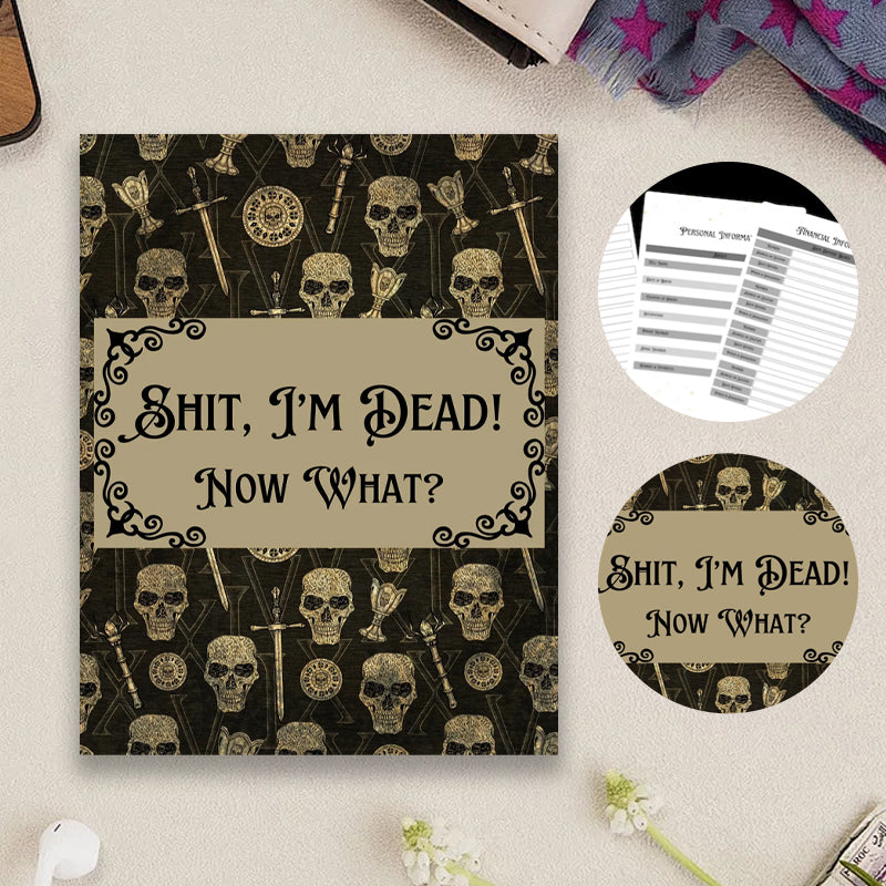 🎃 HalloweenGift: Sh*t. I'm Dead! End of Life Planner - The Ultimate Spooky Gift! 💀👻