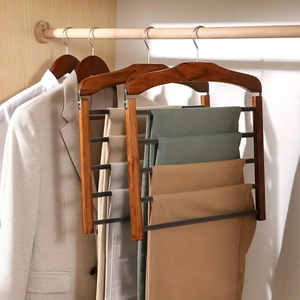 Elegant Wood Multi-Tier Hanger