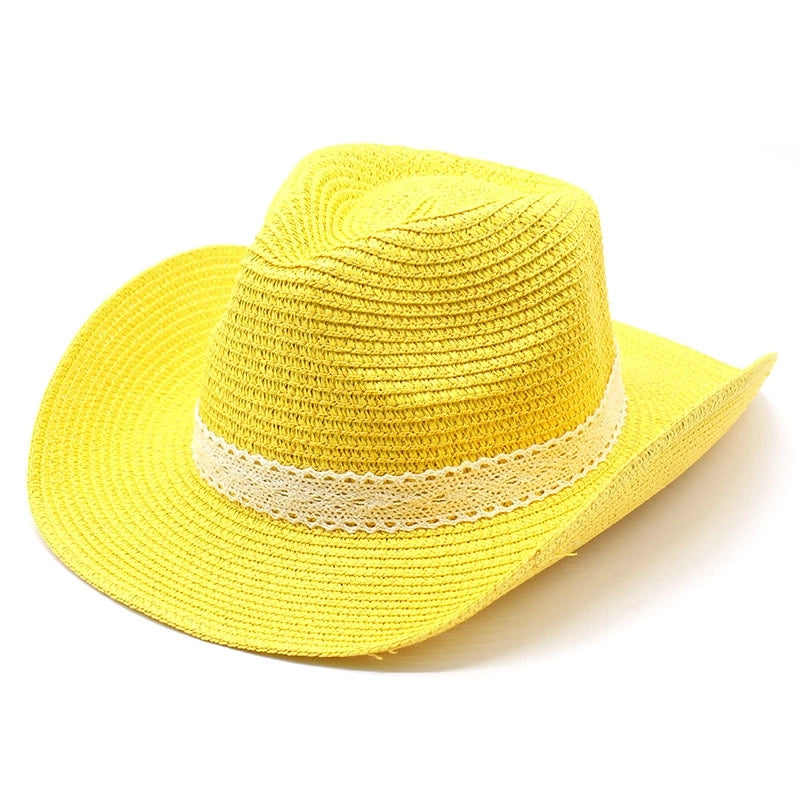 Unisex Classic Style Streetwear Solid Color Flat Eaves Straw Hat