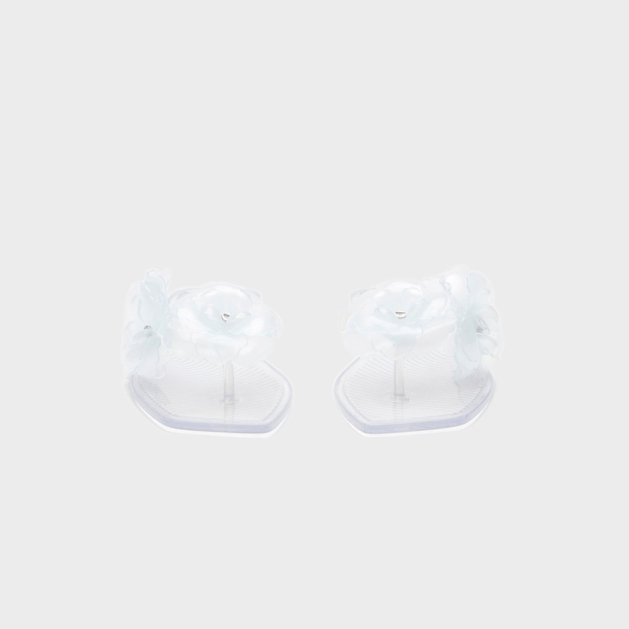 Coperni Silicone Flower Flat Sandals - Clear