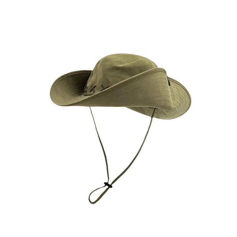 Unisex Basic Cowboy Style Modern Style Geometric Solid Color Big Eaves Bucket Hat