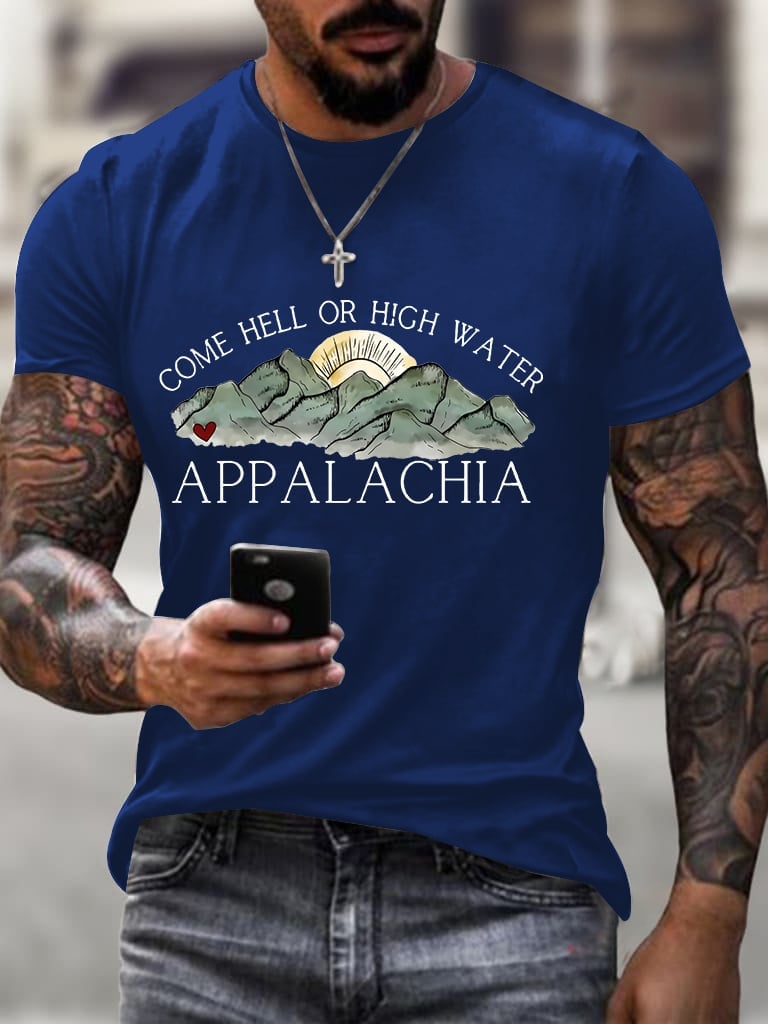 Men's Appalachia Strong Printed Casual T-Shirt