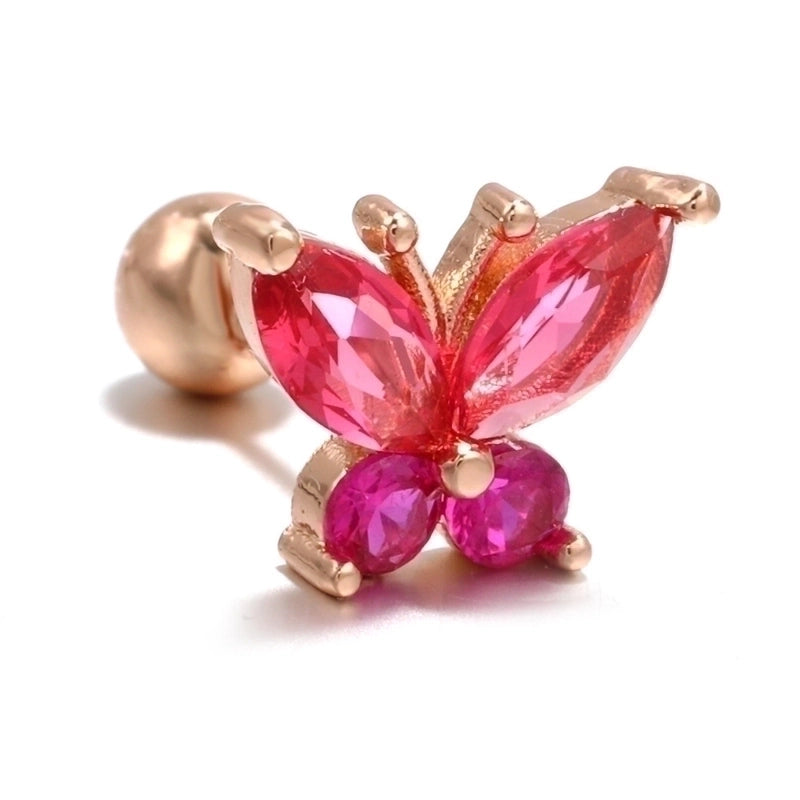 Ear Cartilage Rings & Studs Animal Brass Gem