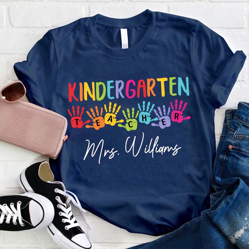 Personalized Students' Palms Teacher T-Shirt