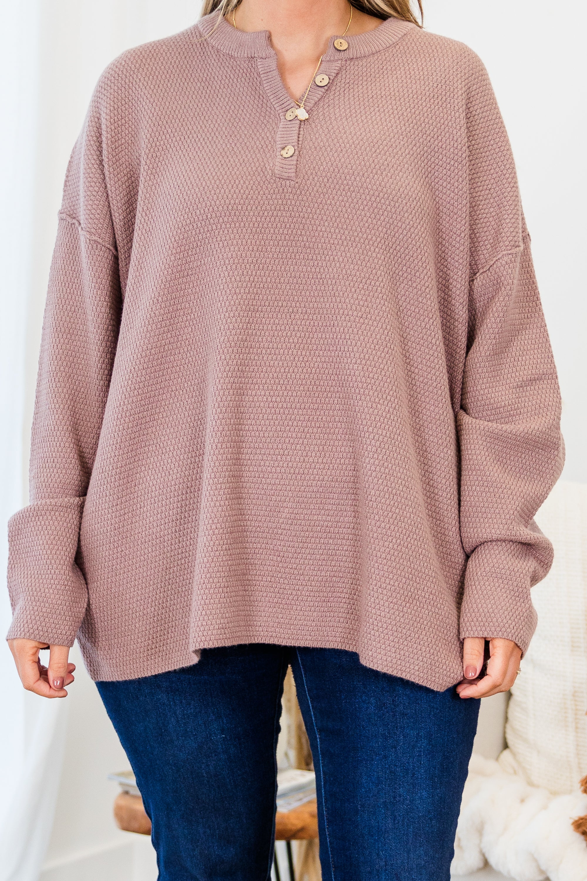 Please Take Me With You Sweater. Taupe