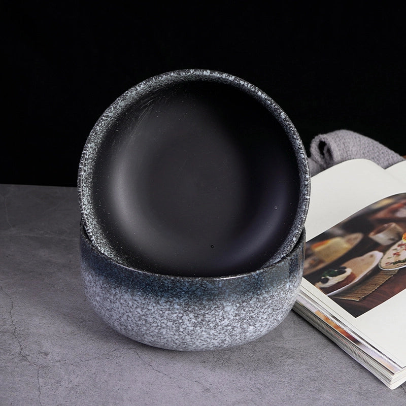 Ceramic Retro Soup Bowl Salad Bowl Dishes Dish Bowl Ramen Bowl Large Soup Household Bowl