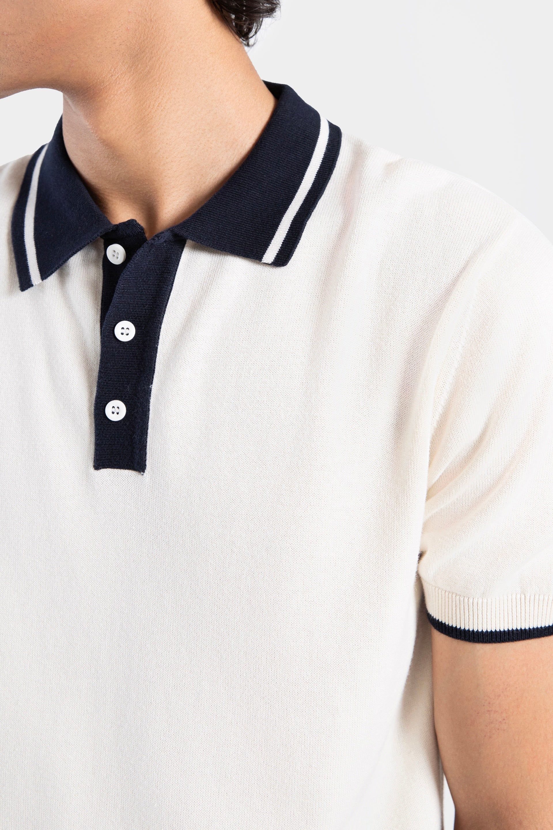 Knitted Polo With Contrast Details