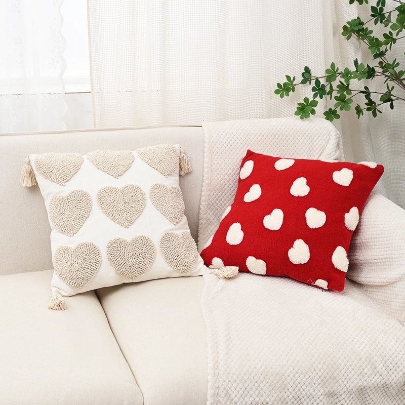 Elegant  Heart Shape Polyester Cotton Throw Pillow Pillow Cases Couch & Sofa Decor