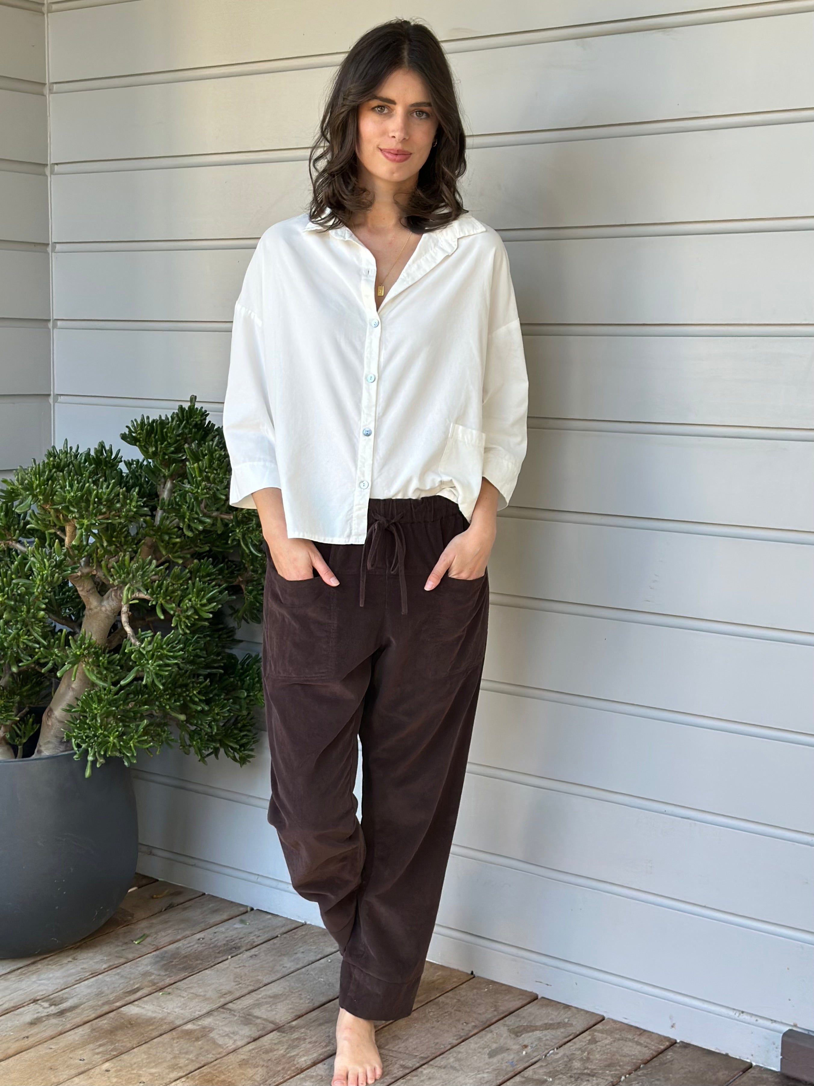 darcy pants -  chocolate cord