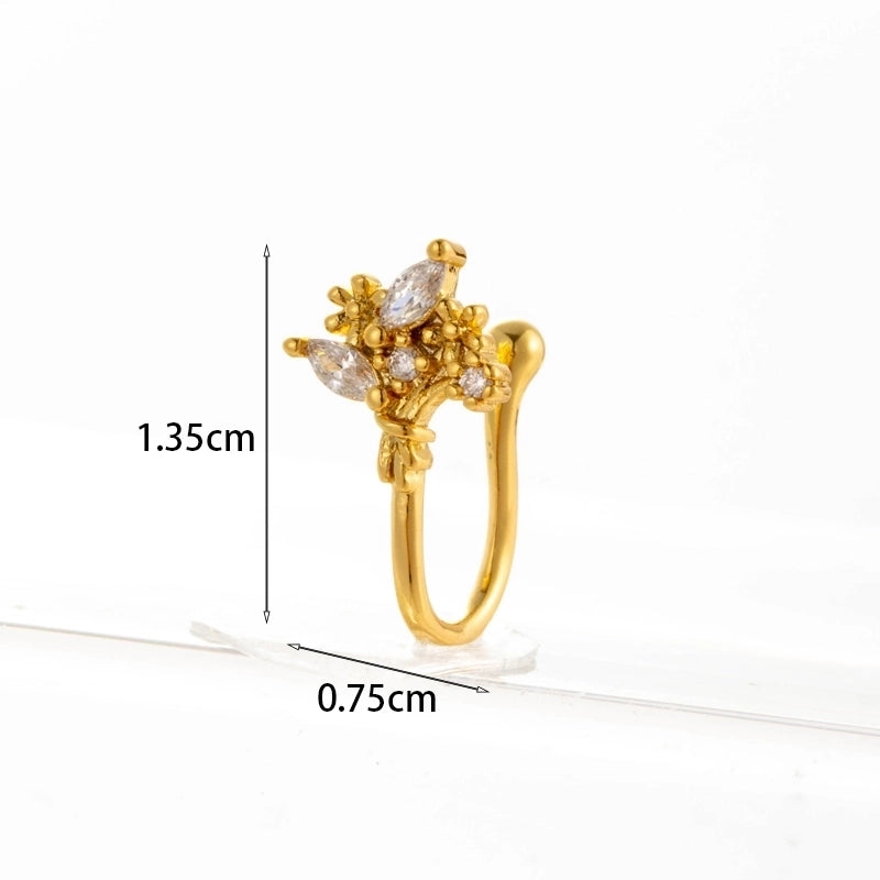 Nose Rings & Studs Fashion Geometric Copper Plating