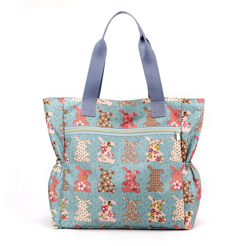 Women's Large Nylon Color Block Vintage Style Classic Style Square Zipper Handbag