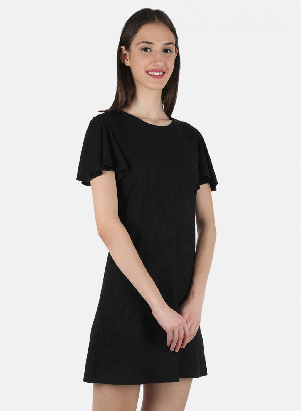 Women Black Plain Tunic