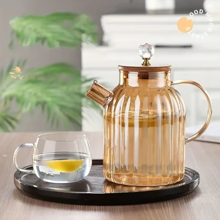 BOROSILICATE GLASS COOKING TEA POT