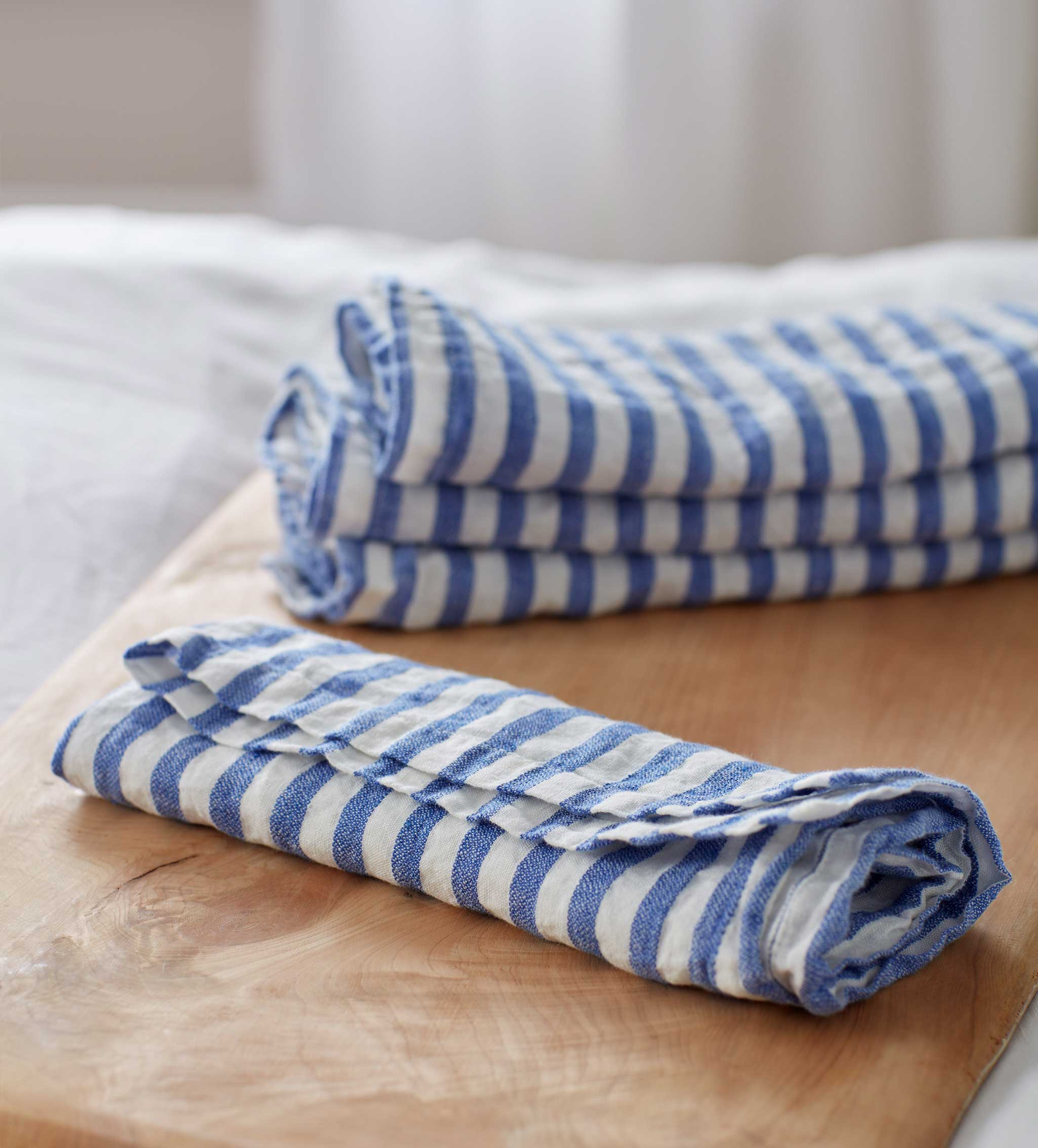 Mid Stripe 100% Linen Napkins - Set of 4
